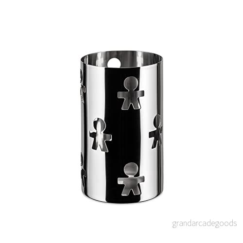 Alessi Girotondo AKK09 design brödstavshållare med öppet arbete dekoration rostfritt stål, spegelpolerad, 1/2 tum, silver 8003299921751