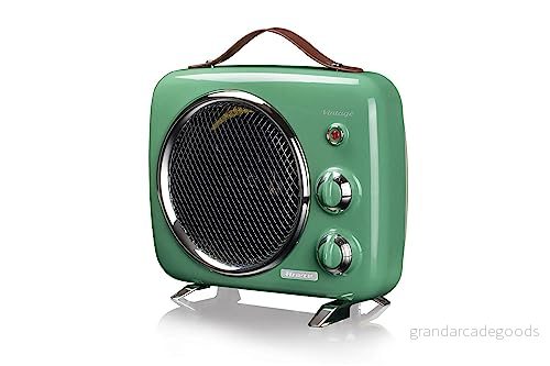Ariete 808 Vintage värmefläkt, kall och varm, justerbar termostat, bärhandtag, 2000 W, grön 8003705119147
