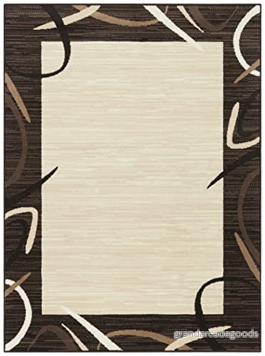 Hanse Home Design matta med kort lugg freaky kant inramning, färg: brun, storlek: 80 x 250 cm 4260669870086