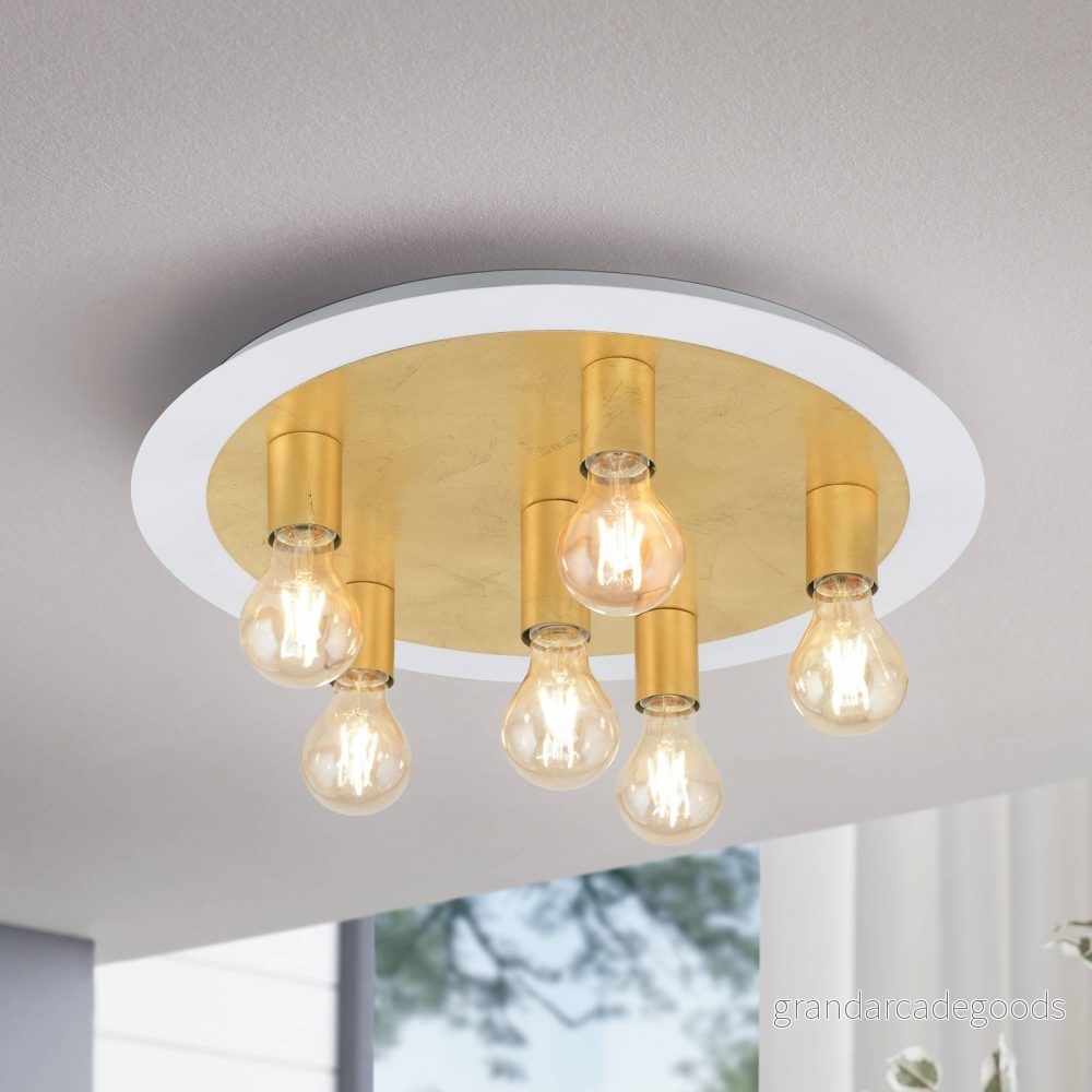 EGLO LED taklampa Passano 6 lampor guld 9002759974930