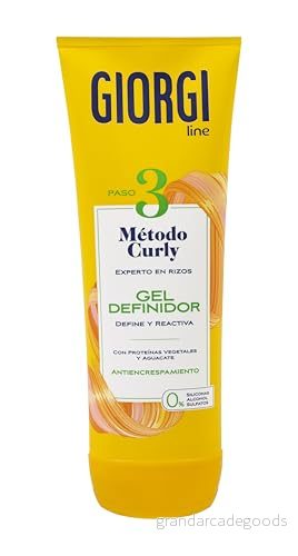 GIORGI Line Gel Definidor, Curly Method, Spektakulära Lockar, 0% Alkohol, Silikoner, sulfater, Med vegetabiliska proteiner och avokado 250 ml 8411135006645