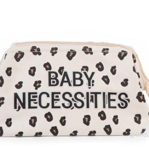CHILDHOME, Necessities för baby/barn, necessär, vattenavvisande, rymlig, dragkedja, babynecessities, leopardmönster, Leopardtryck 5420007156176