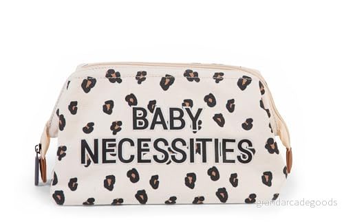 CHILDHOME, Necessities för baby/barn, necessär, vattenavvisande, rymlig, dragkedja, babynecessities, leopardmönster, Leopardtryck 5420007156176