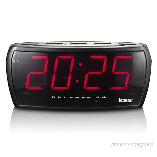 Ices ICR 230 klockradio radioväckarklocka med två larmtider snooze funktion sömntimer svart 8711902033783