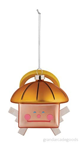 Alessi Julprydnad i blåst glas. Handdekorerad, Multifärg, One Size 8003299467877