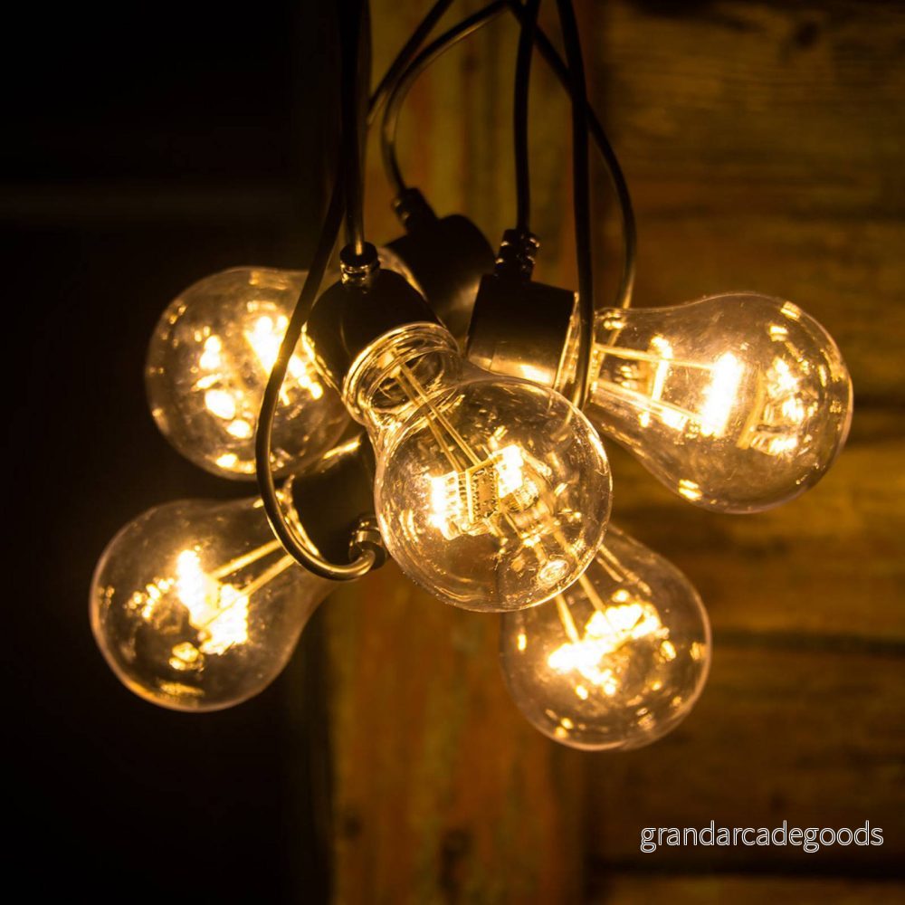 Konstsmide Christmas LED ljusslinga glödtråds look, bärnsten 5 lampor 7318302372804