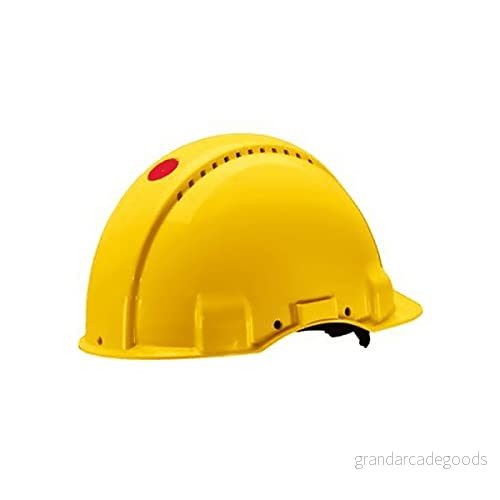 3M G3001NUV GU G3001 hjälm, oventilerad, gul, med roulettesele och plastsvettband 7318640053717