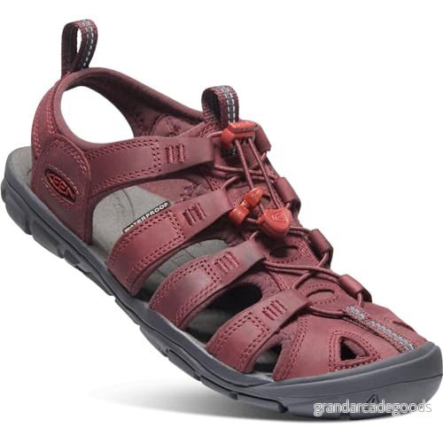 KEEN Clearwater Cnx dam Sandaler, Vinröd dahlia läder, 39.5 EU 191190780411