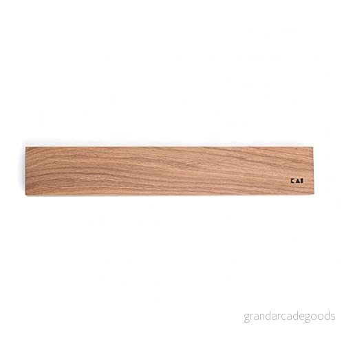 KAI Magnetlist av ek för knivförvaring högkvalitativt trä köket mått 39 x 6,5 3 cm list kök, magnet, bräda 4260163212603