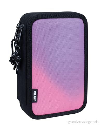 2 våningar penna med Sunset innehåll, svart och rosa MILAN® 8411574097853
