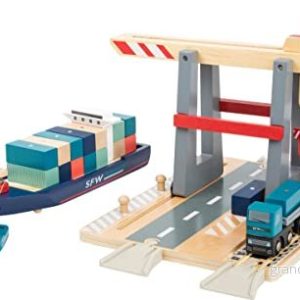 small foot 11378 Coontainerterminal av trä, med rörlig containerbro och tillbehör, från 3 år 4020972113788 small foot 11378 Coontainerterminal av trä, med rörlig containerbro och tillbehör, från 3 år 4020972113788