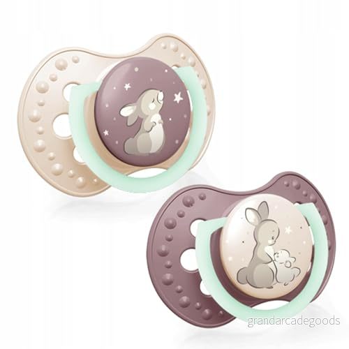 LOVI dynamisk silikonnapp 2 pack Glow in the dark (618 m, natt och dag flicka) 5901691874480