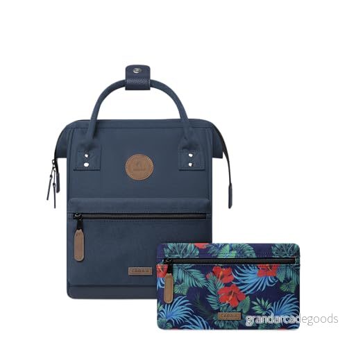 CABAIA Reykjavik modell ryggsäck med 2 fickor vattenavvisande och livstidsgaranti elegant för män kvinnor skola, resor affärer vegansk certifierad, Marinblå, Mini, Bekvämt, enkelt 3701328354277