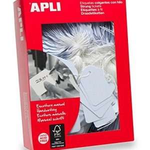 Apli 390 22 x 35 mm värde strängbiljetter vit (paket med 500) 8410782003908