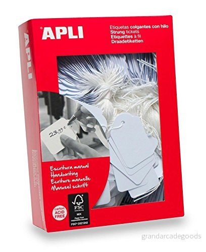 Apli 390 22 x 35 mm värde strängbiljetter vit (paket med 500) 8410782003908