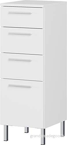 Germania underskåp 8297 84 GW Arvada, vitt, med fyra lådor, 30 x 86 35 cm (B H D) 4005949829787