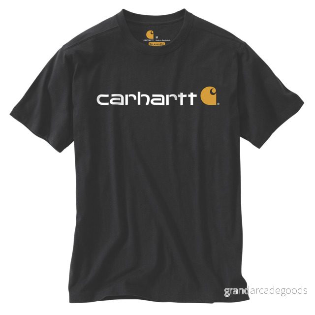 Carhartt T-shirt med logotyp - Kortärmad - Svart - M 889192897526