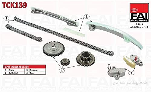FAI AutoParts TCK139 Jeu de distribution à chaînes sans joints, avec roues dentées Simplex, chaîne faible bruit RENAULT: MEGANE 3, GRAND SCENIC 3 5027049340541
