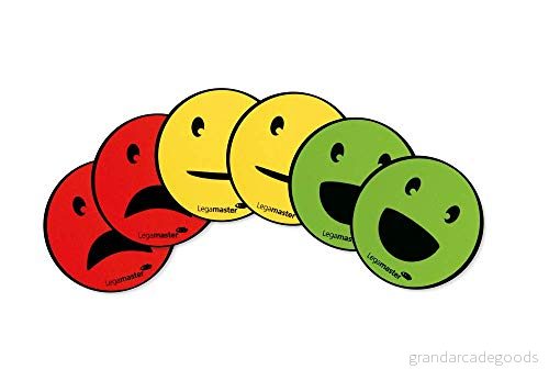 Legamaster Symbolmagnet magnetisk emoticonsymbol, 50 mm, sorterad 8713797088978