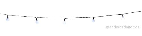 GRUNDIG Solströmsslinga 16,85 m 100 lampor varmt vitt ljus 8 lägen svart 8711252476780