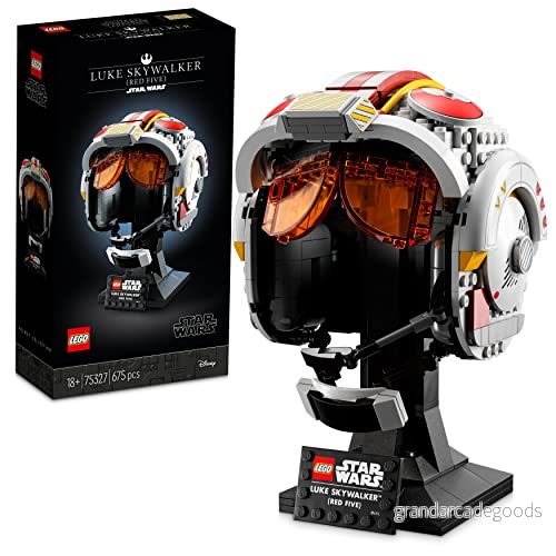 LEGO 75327 Star Wars Luke Skywalker (Red Five) Helmet, Rymdset, Modellbyggsats för Vuxna, Presentidé 5702017155531