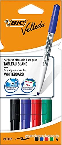 BIC Velleda 1199001744 Markörer, Flerfärgad, 4 st 3086120017446