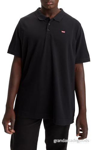 Levi's Big & Tall Housemark Polo T Shirt herr, Mineral Black, 5XL 5401043047956