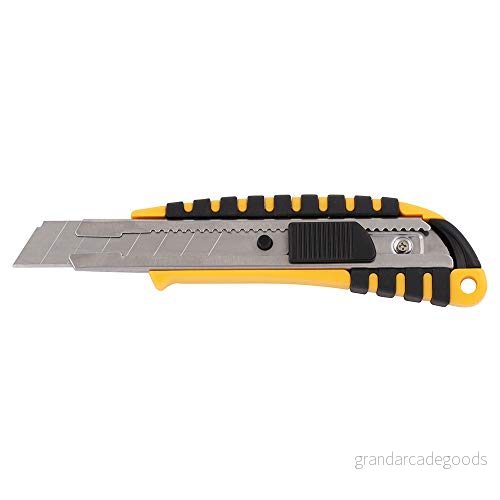 D.RECT 2048 Skärkniv med metallguide blad 18 mm gummerat handtag, mattkniv, universalkniv, professionell skär/kniv 5902308722156