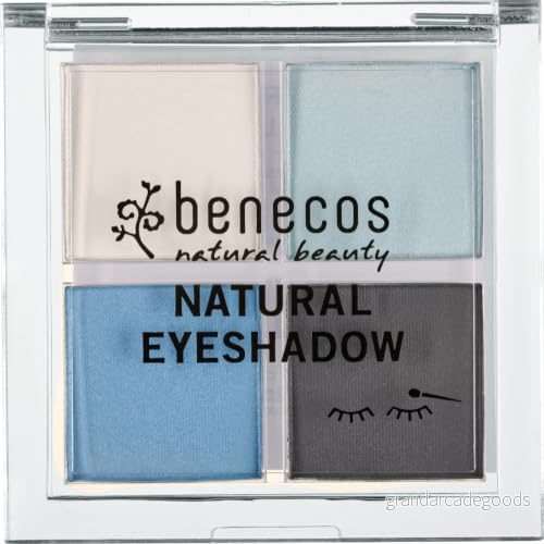 benecos Naturkosmetik Quattro Eyeshadow palett vegansk sann blå, 4,8 g 4260198095622