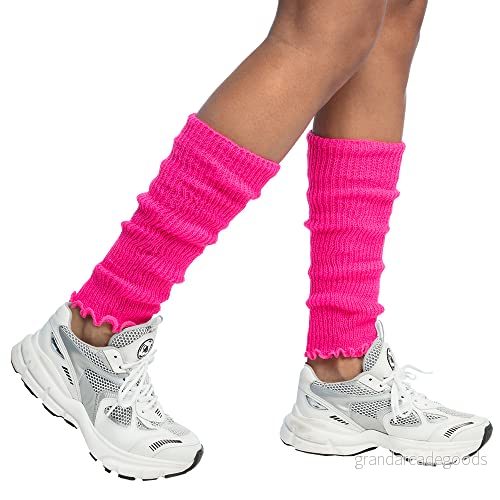 Boland Benvärmare för vuxna, enfärgade, en storlek, manschetter, strumpor, overknees, 80 talet, kostym, karneval, temafest, rosa 8712026017550