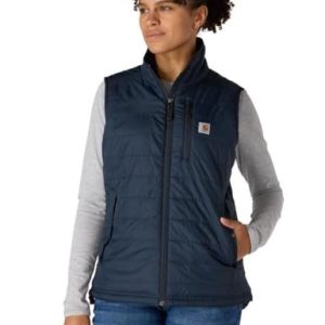 Carhartt Rain Defender, nylon, isolerad väst med ståkrage, kroppsvärmare, marinblå, M 192776480992 Carhartt Rain Defender, nylon, isolerad väst med ståkrage, kroppsvärmare, marinblå, M 192776480992