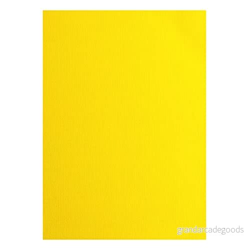 Vaessen kreativ A4 textur Florens Cardstock kanvas, papper, citrongul, en storlek 8716052218035