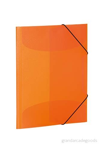 Herma elastisk mapp genomskinlig i vitt, A4 A3 Orange 4008705195157