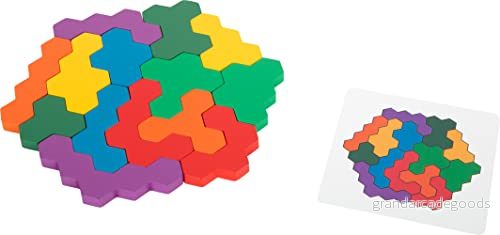 Small Foot Wooden Shape Puzzle Hexagon Trä 4020972117298