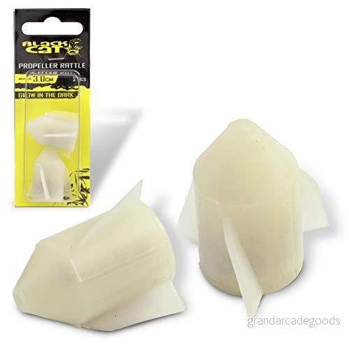 Black Cat Premium propeller undervattensposer för havsfiske flytkropp med skallror läckande fisketillbehör, glöd i mörkret, 2,4 cm 4029569292240