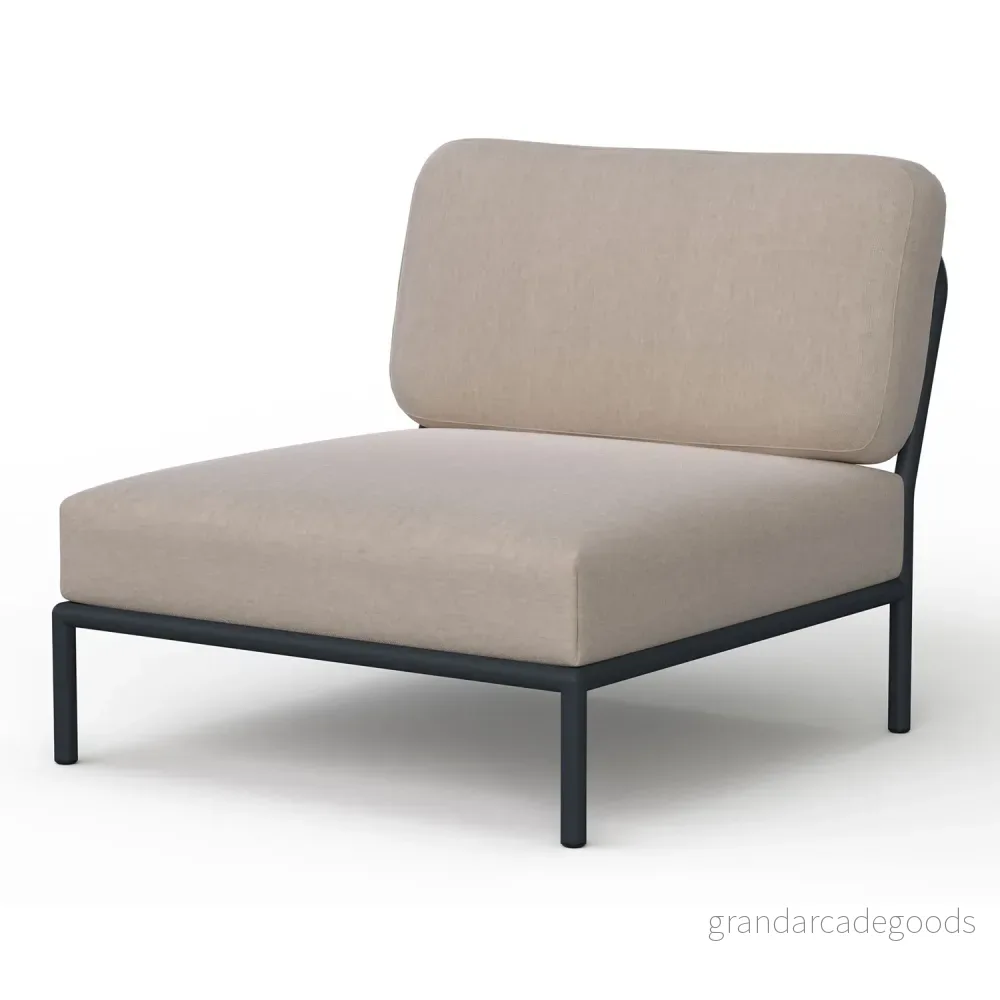 HOUE LEVEL / Lounge Chair Trädgårdsstol Ash/Dark Grey L81 x W95 H82 SH38 cm 5714098014690