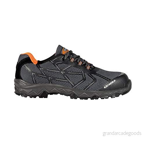 COFRA TN000 000.W43 CYCLETTE BLACK säkerhetsskor, S1 P SRC, grå/svart/orange fluorescerande, storlek 43 8023796528499