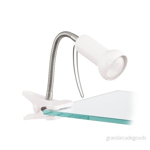 Eglo Klämlampa Fabio, klämlampa, klämplats av metall i silver och plast vitt, lampa med klämma strömbrytare, lä E14 9002759812621 Eglo Klämlampa Fabio, klämlampa, klämplats av metall i silver och plast vitt, lampa med klämma strömbrytare, lä E14 9002759812621