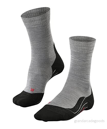 FALKE dam Vandringsstrumpor TK5 Wander W So ull funktionsmaterial tunn antiblåsning 1 par, Grå Light Grey 3403, 35-36 4043874317276