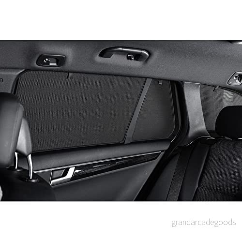 Car Shades Set (bakre sidodörrar) kompatibel med Citroen Berlingo inkl. XL/Peugeot Rifter/Opel Combo Life/Toyota Proace City 2018 (2 delar) anpassade solskydd för bilar 617407076417