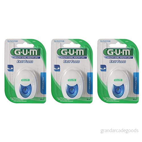 GUM EASY Floss PTFE tandtråd 30 m, 3 st värdepaket (3 stycken) 70942020008