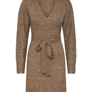 Bestseller A/S Dam Pcellen Ls Wrap Knit Dress Noos Bc klänning, Fossil, S 5715429112382 Bestseller A/S Dam Pcellen Ls Wrap Knit Dress Noos Bc klänning, Fossil, S 5715429112382