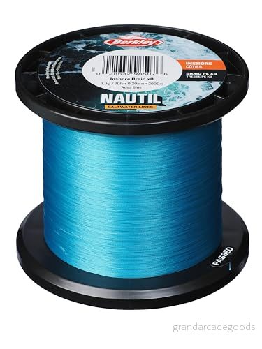 Berkley Nautil Inshore Braid Ultramjuk och stark Flätad PE fiskelinje Lång kastlängd lina för salt sötvatten spinn kastrullar 0,25 mm 30 lb 150 m 28632985144