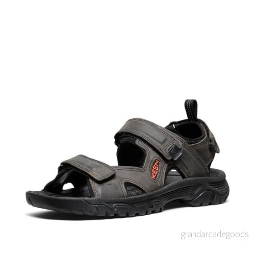 KEEN Herr Targhee 3 öppen tå sandal, gråsvart, 46 EU 191190487969