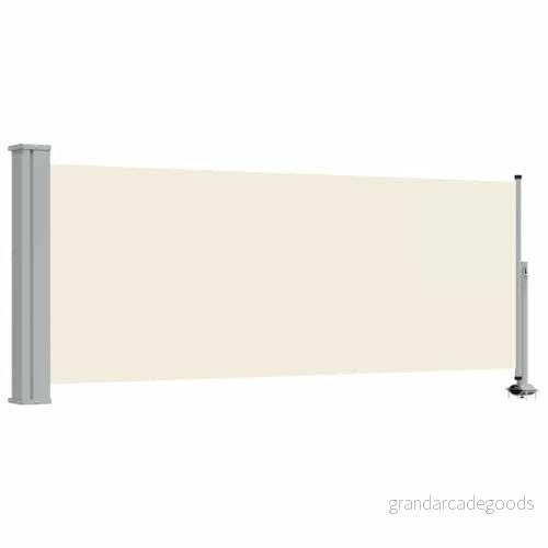 Infällbar sidomarkis 100 x 300 cm gräddvit 8718475711964