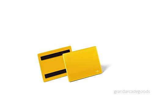 Durable 175604 Plastficka A6L Magnetisk Gul 50 Stycken 4005546997018