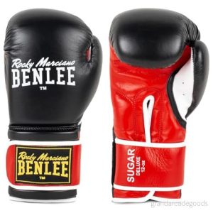 Benlee boxningshandskar av läder Sugar Deluxe svart/röd 35 ml 4250206371008