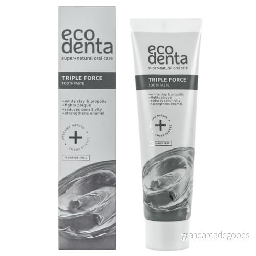 Ecodenta Tandkräm extra trippel effekt vit lera, 100 ml 4770001331903