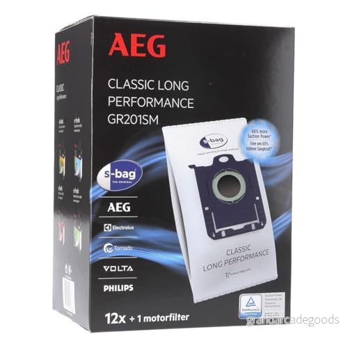 AEG Gr201SM s bag® Classic Long Performance 9001688242 filterpåsar för dammsugare 12 st. filter 7321424021031