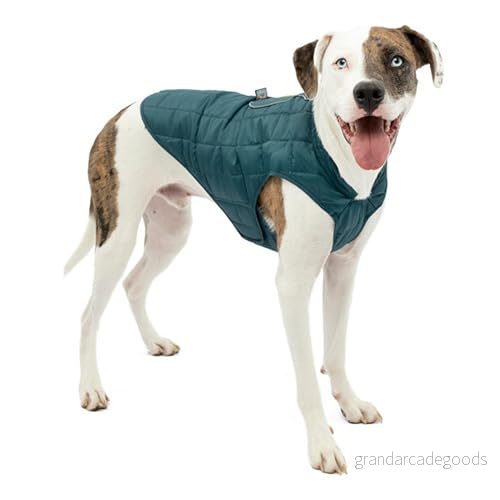 Kurgo Loft hundjacka, vändbar hundtäcke för kallt väder, bläckblå/mås, X Small 813146018385
